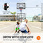 Everest Portable 33" Basketball Hoop Goal System for Outdoor Indoor, 5 - 7Ft Height Adjustable