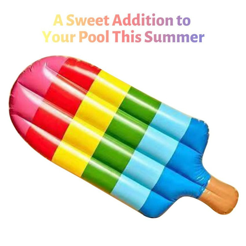 59" X 31.5" Inflatable Float Pool Popsicle Lounger for Kids or Adults 