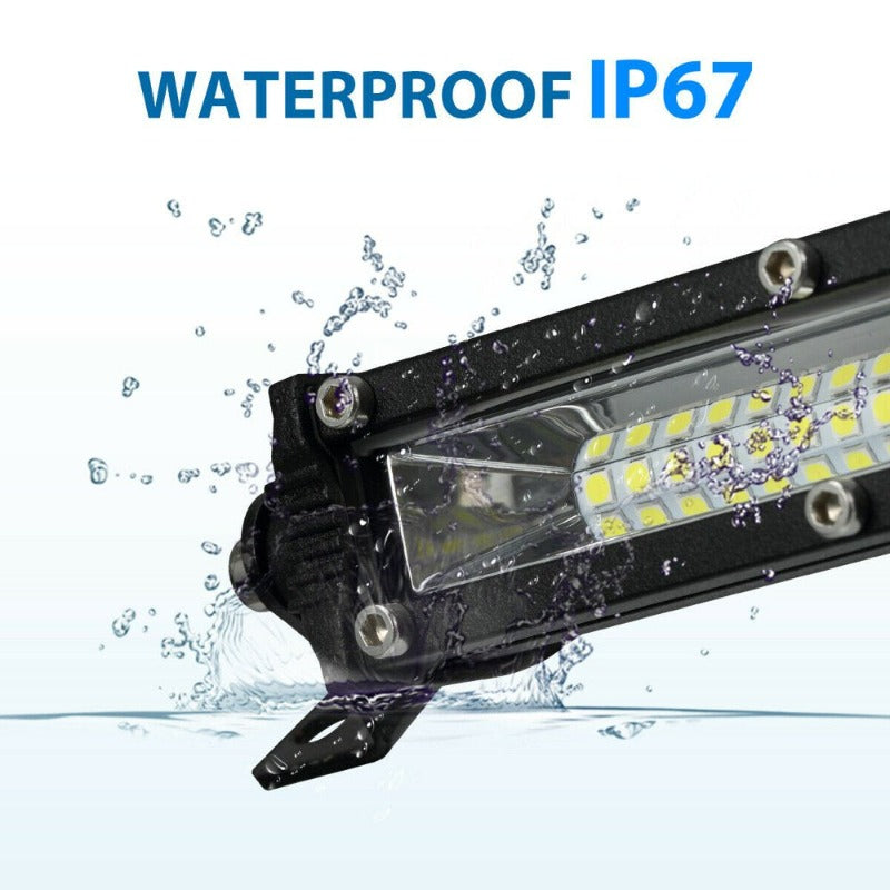 12'' LED Light Bar, IP68 Waterproof Single Row LED Work Light for ATV Off-Road Truck UTV Boat Jeep Car