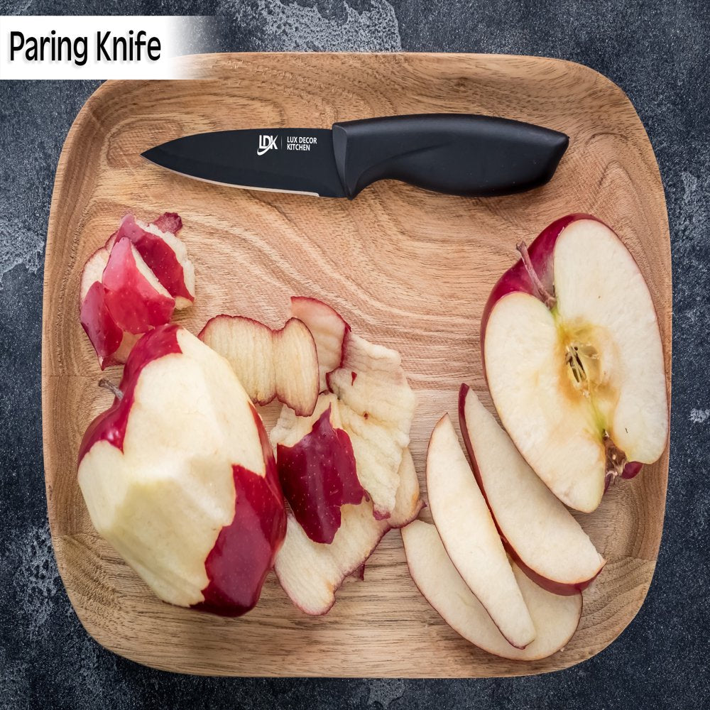  7 Piece Kitchen Knife Set - Steak Knives, Cheese Knife, Pizza Knife, Bread Knife, Carving Knife - Stainless Kitchen Knives