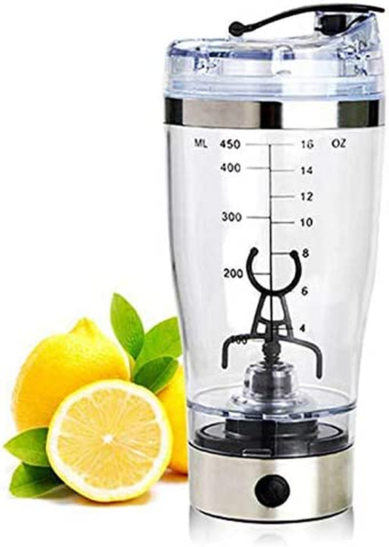 Protein Shaker Mixing Bottle 450ml Portable Automatic Vortex Mixer Cup Leakproof Protein Mix Bottle