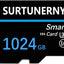 SURTUNERNY TF Card 1024GB Memory Card with TF Card Adapter Hight Speed Class 10 TF Card Memory Card for Camera,Phone,Tablet,Dash Came,Surveillance,Computer,Dash Came (Blue)