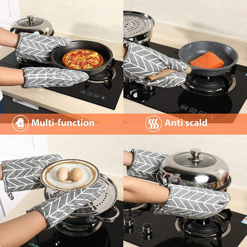 Oven Mitts and Pot Holders Kitchen Microwave Mitts Heat Resistant Oven Mittens and Oven Hot Mitts Pad for Cooking,Etc