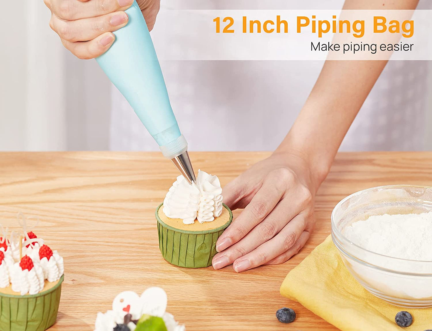 32-Piece Piping Bags and Tips Set