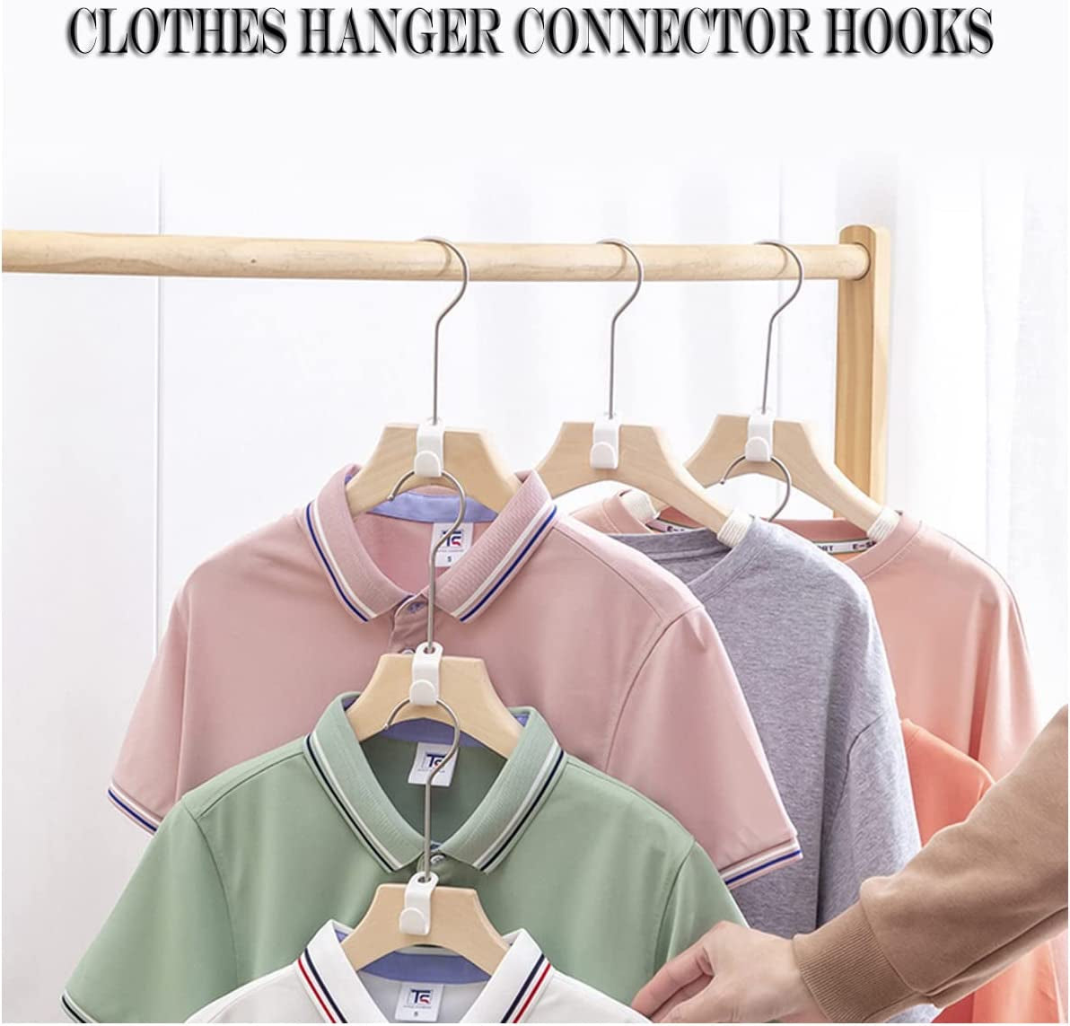 50PCS Clothes Hanger Connector Hooks