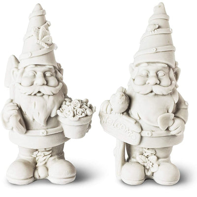 2 Pack DIY Paint Your Own Garden Gnome Statues