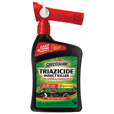 Spectracide Triazicide Insect Killer for Lawns & Landscapes Concentrate 32Oz, Quickflip Hose-End Sprayer