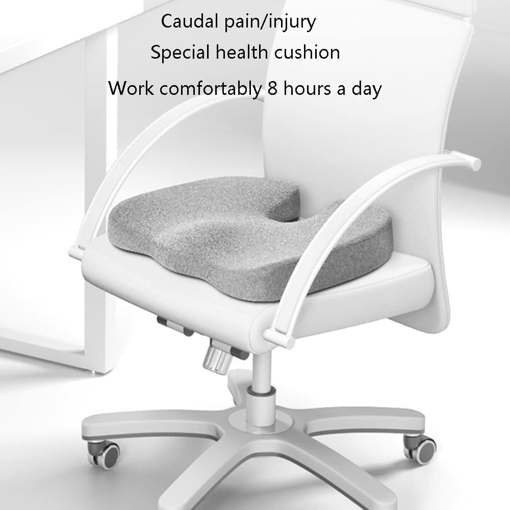 Gel Enhanced Seat Cushion Ergonomic Cool Anti-Slip Enhanced Memory Foam Pad Anti-Slip Orthopedic Gel