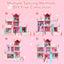 DIY Dollhouses Set with 7 Rooms 1 Terraces, 23Pcs Pretend Play House Accessories for Kids Gift Ages 4-8