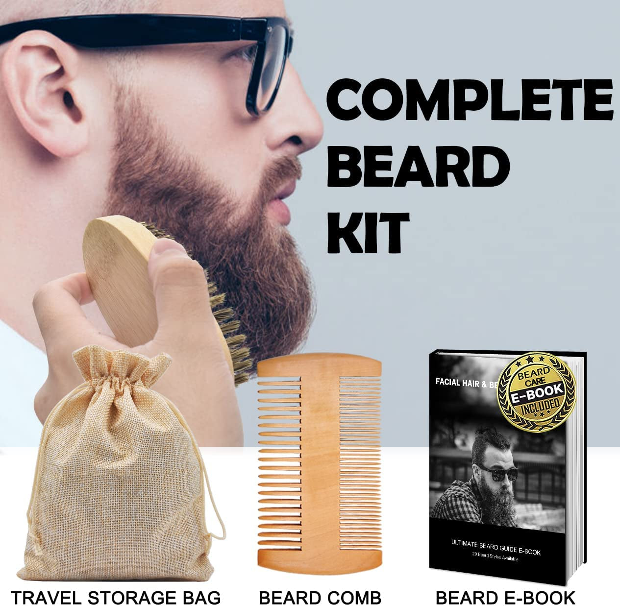  3 in 1 Beard Straightening Kit For HIm