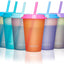 Color Changing Cups with Lids and Straws for Kids 6Pack