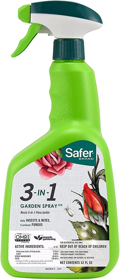 Safer Brand 5452 3-in-1 32-Ounce Ready-to-Use Garden Spray - 5452-6