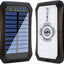 Solar Power Bank, Wireless 15000Mah Portable Charger External Battery Pack Qi Solar Phone Charger with 20 LED Flashlights and Dual USB Outputs Compatible with Iphone, Ipad, Samsung and More