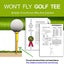 Won't Fly Golf Tee - Never Lose Another Tee 3" 1/8 High - Half Inch Wide Cup 5 Pack Yellow