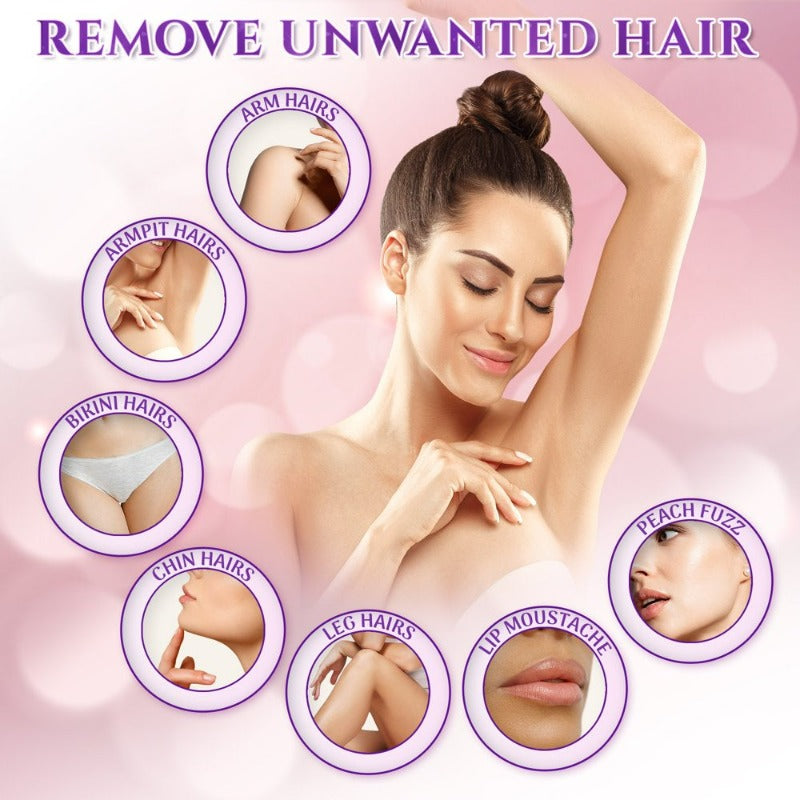 Painless Hair Removal Device for Women, Electric Facial Hair Remover 
