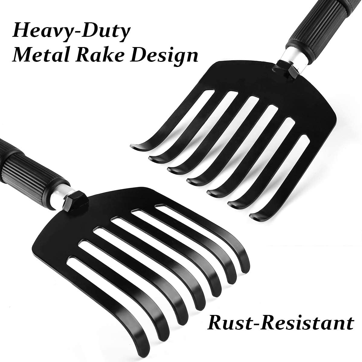  3-Stage Extendable Metal Dog Poop Rake 