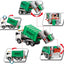 Garbage Truck Toy, Waste Management Recycling Truck Toy with 4 Trash Cans, 40 Garbage Sorting Cards, Lights & Sounds,Educational Toys and Gift for Toddlers, Kids, Boys & Girls (Green)