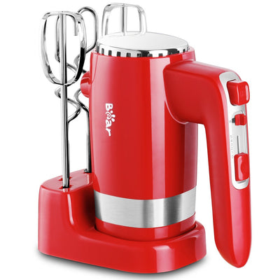 Bear 2X5 Speed 300W Hand Mixer, Red