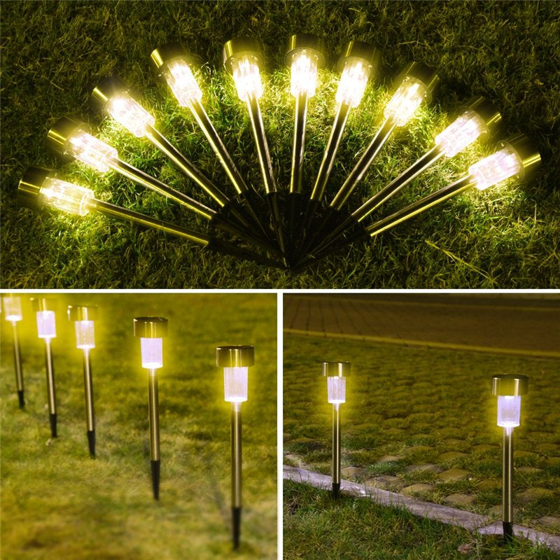  24 Brightest LED Waterproof  Stake Light Set for Walkway, Patio, Path, Lawn, Garden, Yard Decor