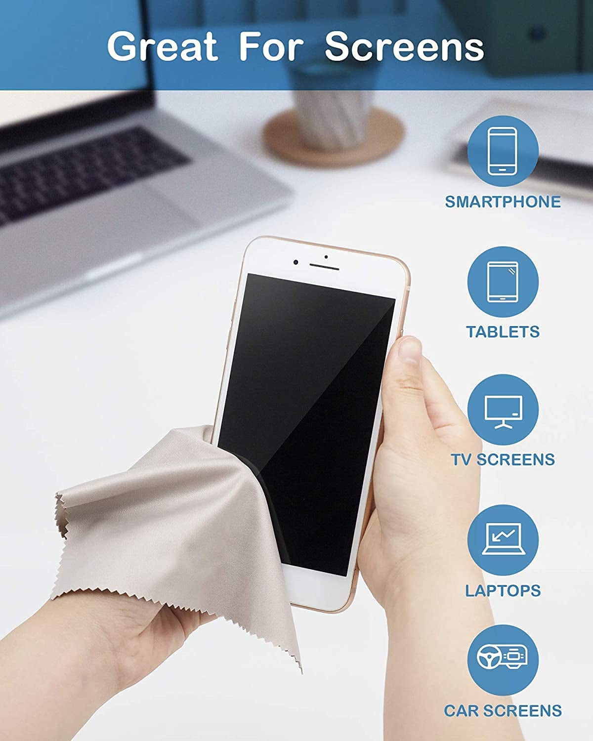 40 Pcs Microfiber Cleaning Cloths Reusable Cleaning Cloths 