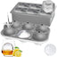  (Set of 2), Sphere Ice Ball Maker with Lid & Large Square Ice Cube Maker