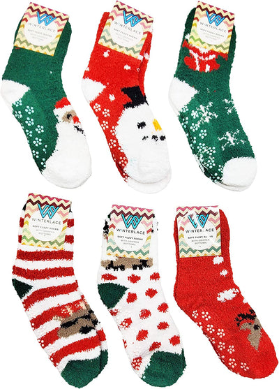 Women'S Christmas Socks, 12 Pairs, Holiday Xmas, Novelty Colorful Patterns