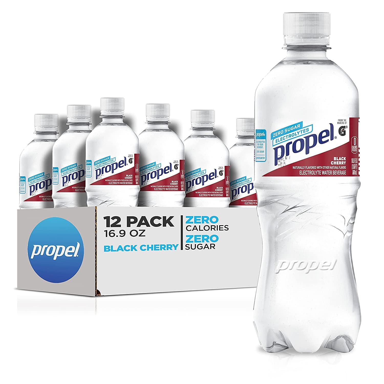 Propel,  Zero Calorie Sports Drinking Water with Electrolytes and Vitamins C&E, 16.9 Fl Oz (12 Count)