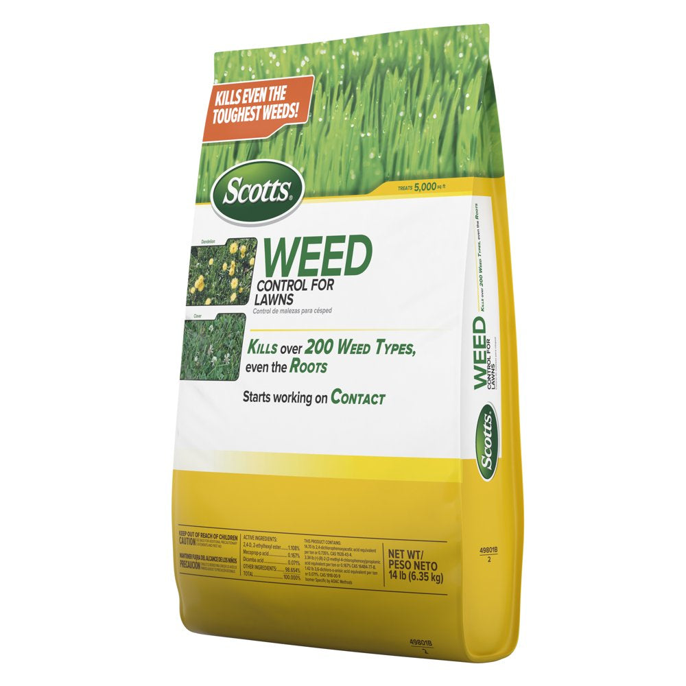 Scotts Weed Control for Lawns, 14 Lbs., 5,000 Sq. Ft.