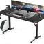 Vits Gaming Desk 55 Inch, Gaming Computer Desk, PC Gaming Table, T Shaped Racing Style Professional Gamer Game Station with Full Mouse Pad, Gaming Handle Rack, Cup Holder Headphone Hook