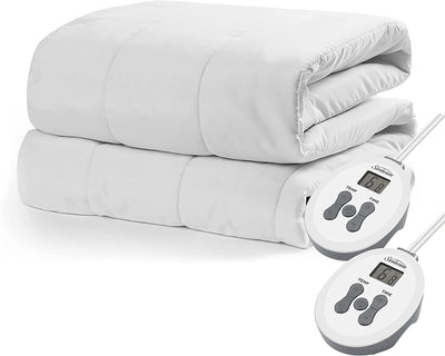 Sunbeam Restful Quilted Heated Mattress Pad, King, White