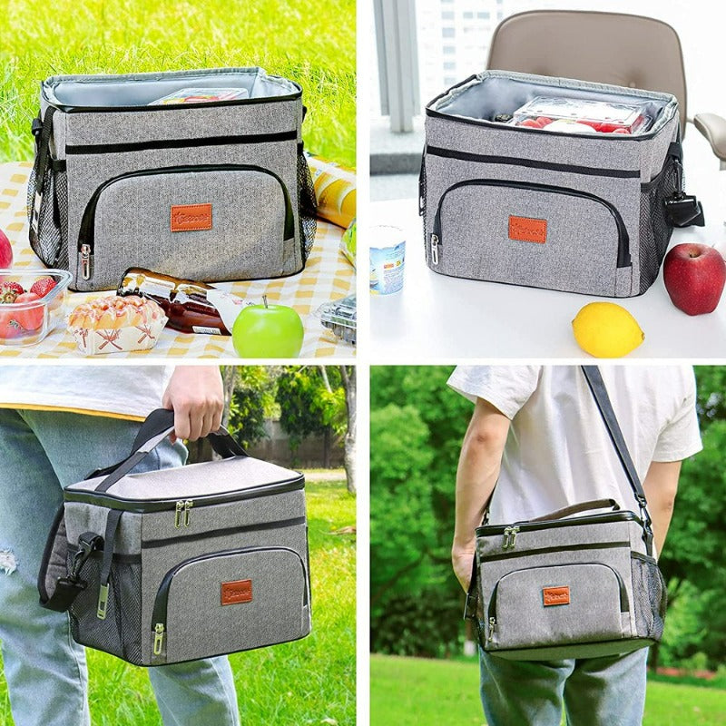 24 Can/15L Lunch Box Cooler Bag, for Picnic, School and Office