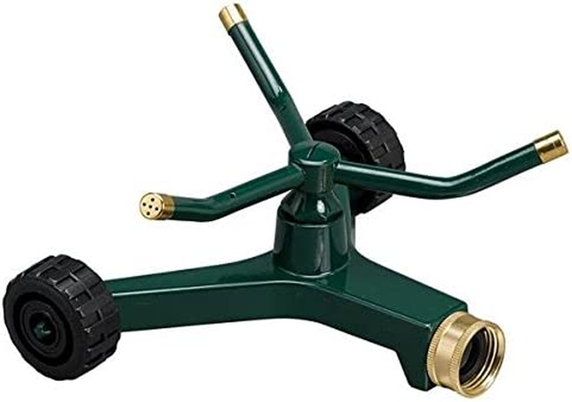 Metal 3-Arm Sprinkler with Wheeled Base