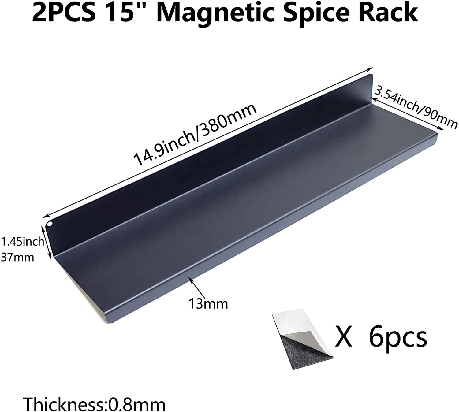 2PCS 15" Magnetic Stove Shelf for Kitchen