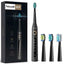 Rechargeable Power Toothbrush with 4 Brush Heads, 5 Modes and 2 Minutes Timer