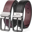 100% Leather Reversible Belt Men'S Belt 1 3/8" Wide Classic Buckle Genuine Leather Belts