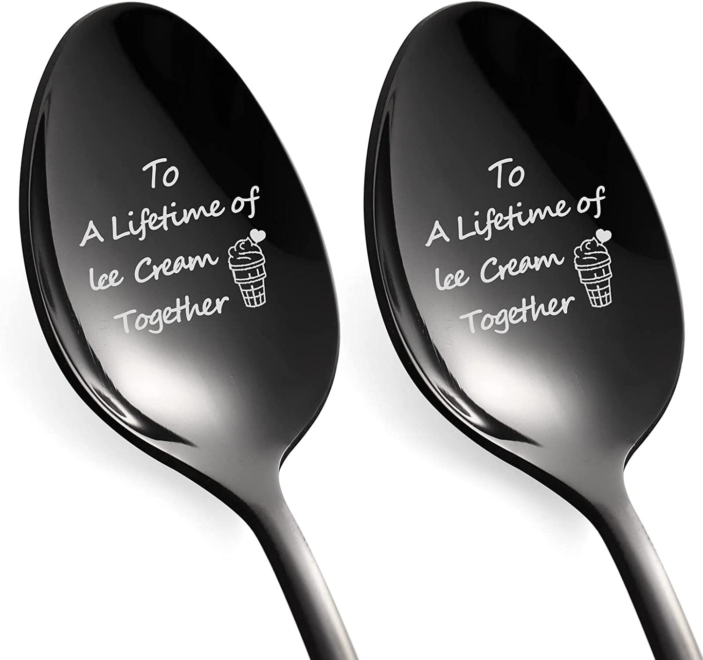 2 Piece His and Hers Gifts Ice Cream Spoon
