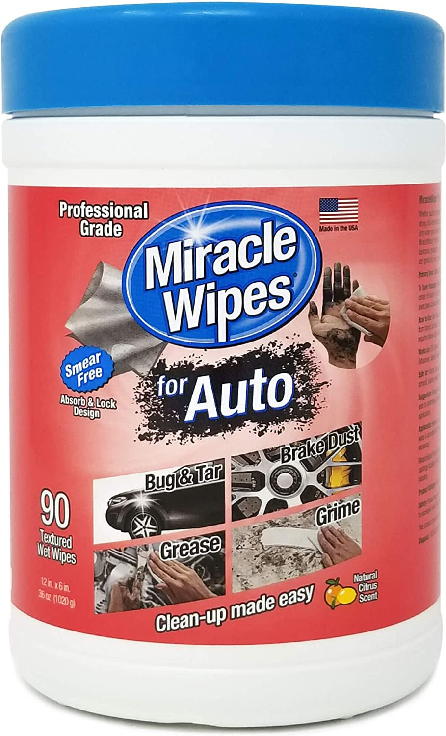 MiracleWipes for Automotive 90 Count