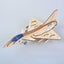 Hands Craft Airplane DIY 3D Wooden Puzzle Model Kit - Laser Cut Wooden Puzzle Craft Kit, Brain Teaser and Educational STEM DIY Building Model Toy，Fighter Jet