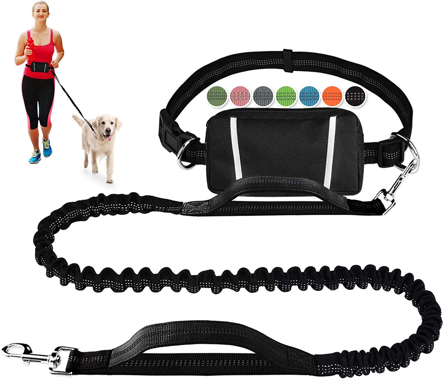 Hands Free Dog Leash for Running Walking Jogging Training Hiking