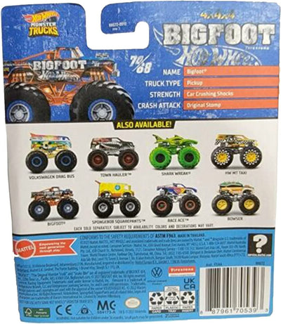 Hot Wheels HW Monster Trucks Bigfoot Crash Legends 1:64 Scale