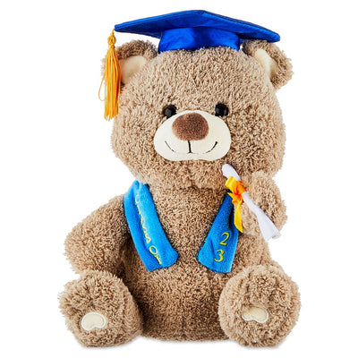 Way to Celebrate Graduation Plush Brown Bear with Cap, 9"