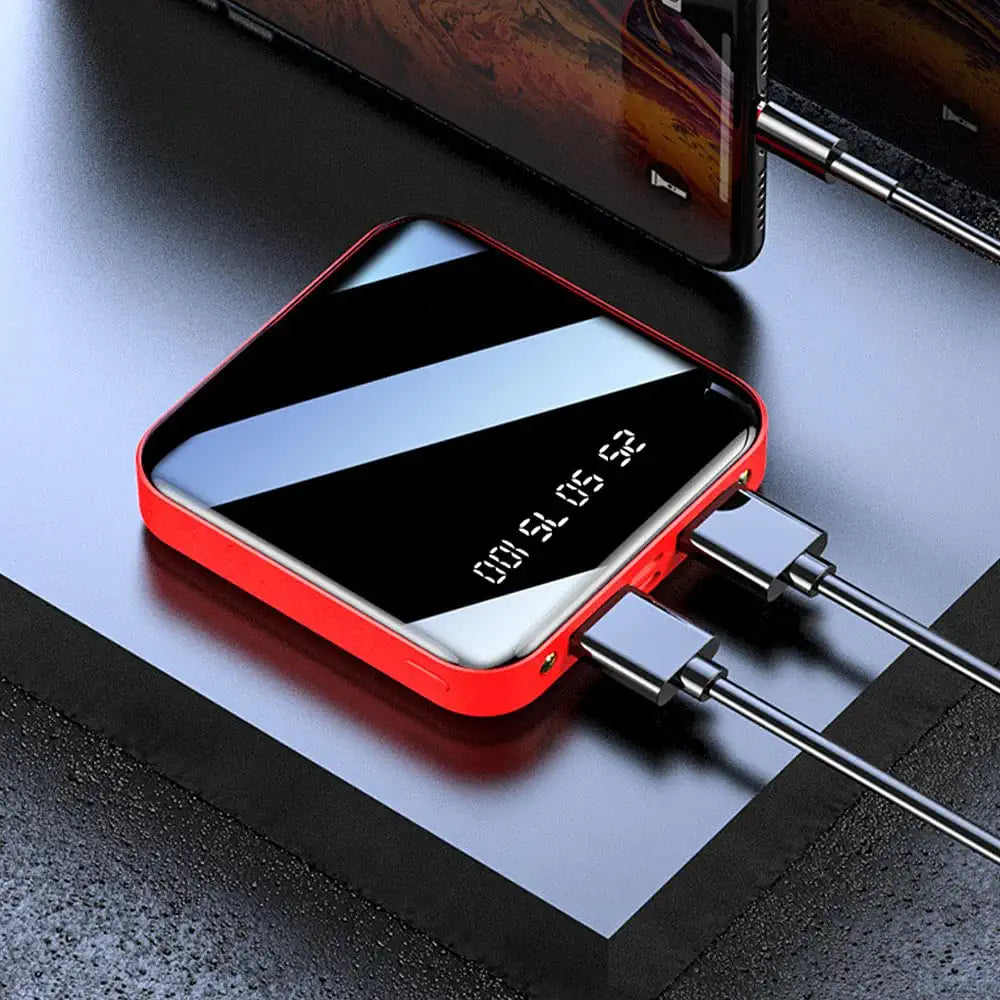 Power Bank 10000Mah Portable Charger LED Display Power Bank/W Two 5V/2.1A USB Output Ports and USB C/Type-C Fast Input, for Iphone, Samsung, Google, Airpods,Ipad, Tablet Etc Device Charging