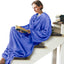 Fleece Blanket with Sleeves, Wearable Blanket with Snap Button, Cozy Soft Warm TV Blanket, Body Blanket with Front Pocket, Gift for Adults, Women, Father, All Seasons