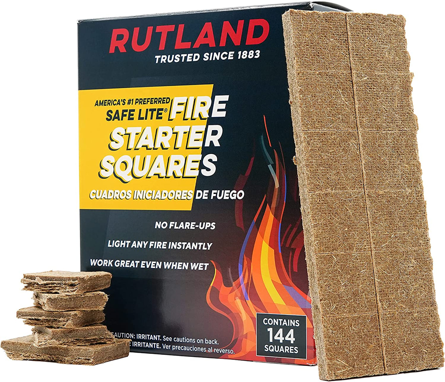 Rutland Products Safe Lite Fire Starter Squares, 24 squares 
