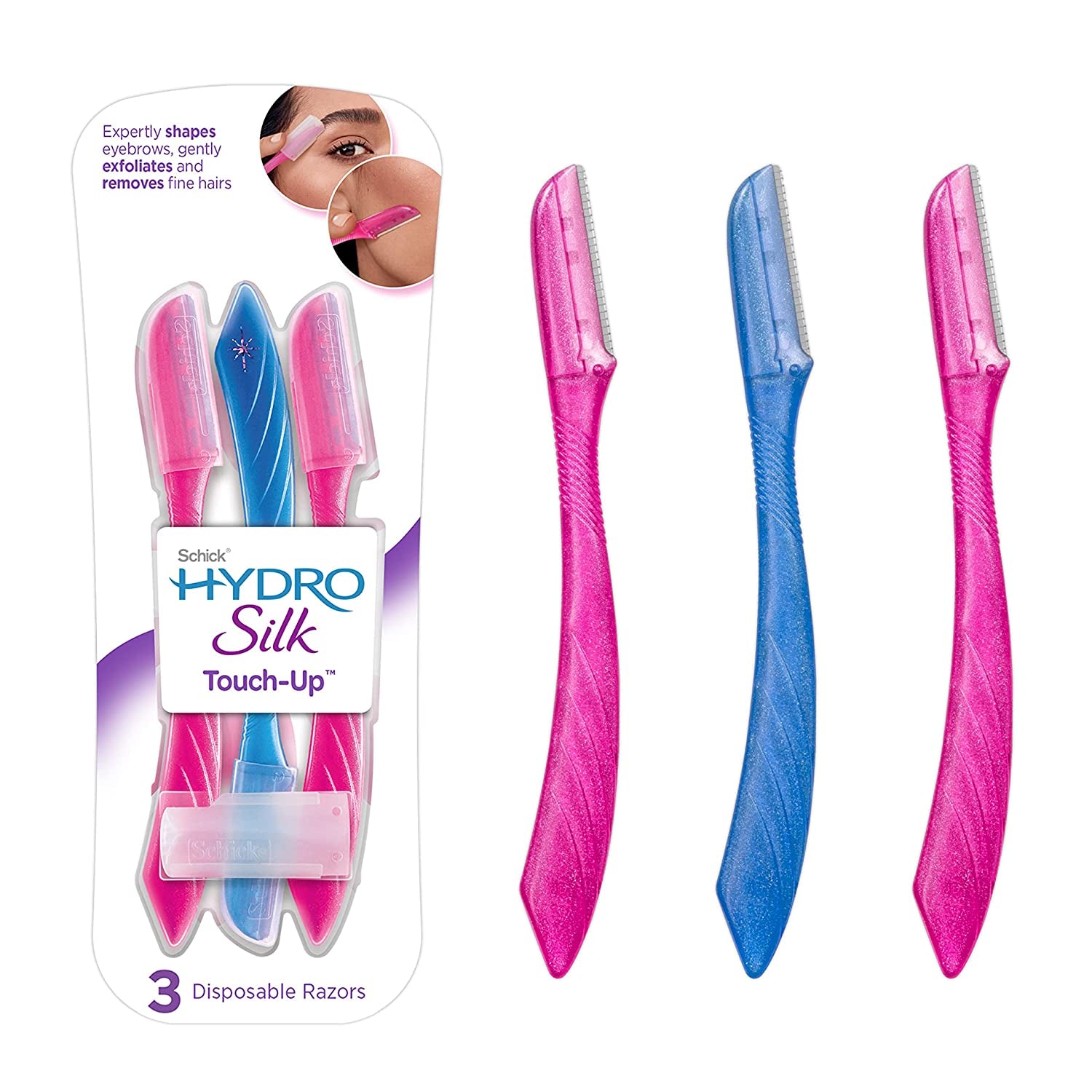 Schick Hydro Silk Touch-Up Dermaplaning Tool, 3 Count