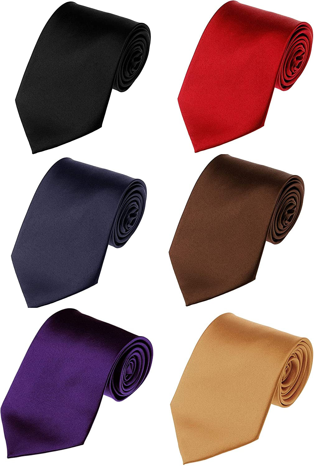  6 PCS Classic Men'S Silk Tie Necktie Woven Neck Ties