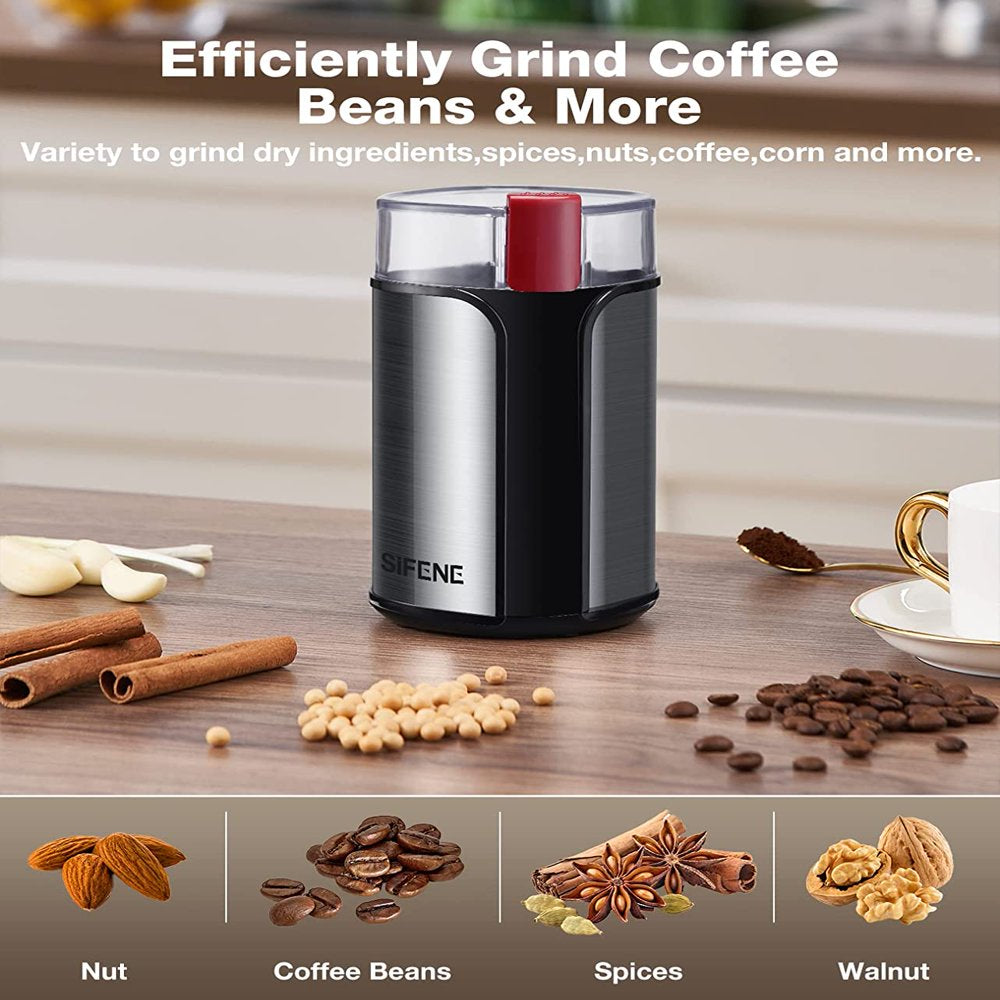 Electric Spice/Coffee Grinder Mill, Hypergrind Precision with Large Grinding Capacity and Powerful Motor Also for Spices, Herbs, Nuts, Grains, Stainless Steel