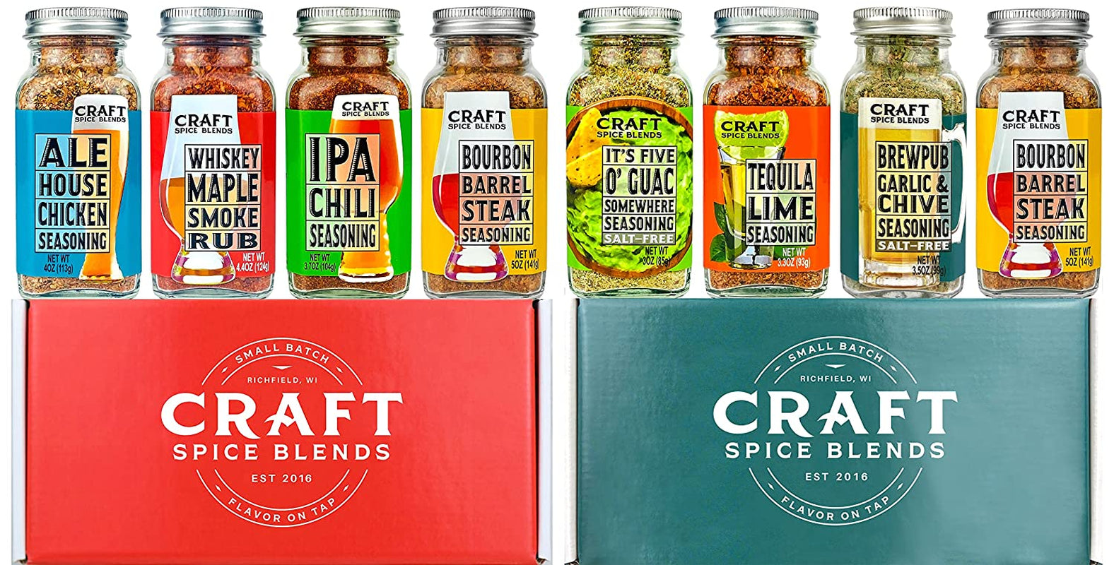 Craft Spice Blends Small Batch Seasoning & Rub Gift Set | All Natural Cooking and Grilling | Fun Mother's or Father's Day Gift