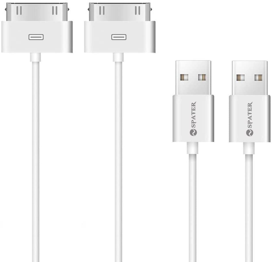 Iphone 4S Cable, Spater 30-Pin USB Sync and Charging Data Cable for Iphone 4/4S/3G/3GS, Ipad 1/2/3, and Ipod (5'/1.5 Meter) - Pack of 2