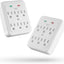 2 Pack Wall Surge Protector, 980 Joule, 6-Outle Wall Plug Adapter Power Strip, White